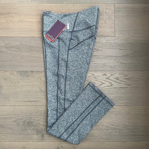 Zella Perform Activewear Slim Fit Leggings Heathered Graphite Grey Sz L NWT - Picture 1 of 11